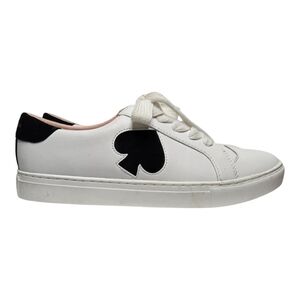 Kate Spade Fez Leather/Suede Optic White/Black Sneakers